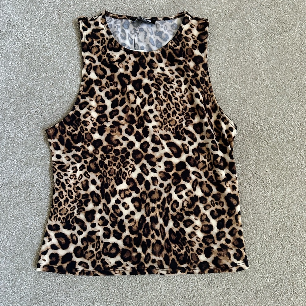 Express Animal leopard Print sleeveless Tee